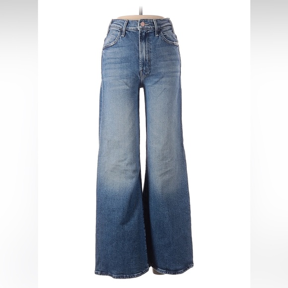 Mother The Hustler Roller Ankle Jeans High On The Hog | Size 26 Wide Leg Flare - Picture 2 of 7